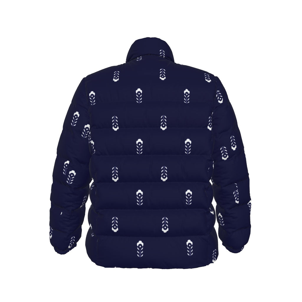 All-Over Print Unisex Stand collar slim down jacket