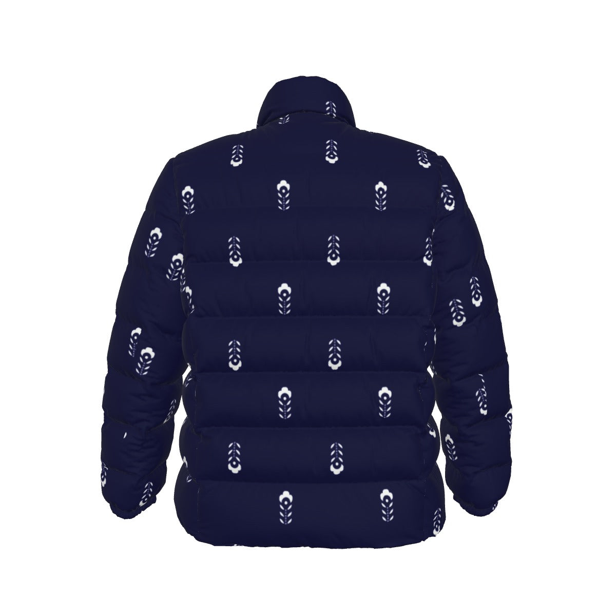 All-Over Print Unisex Stand collar slim down jacket