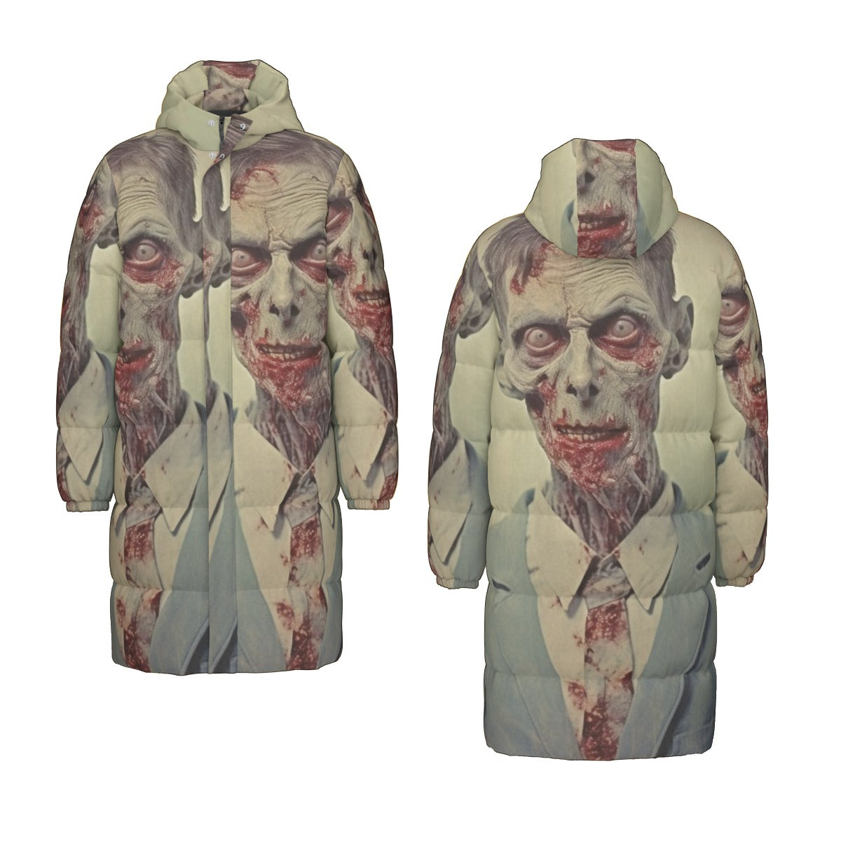 All-Over Print Unisex Long Down Jacket