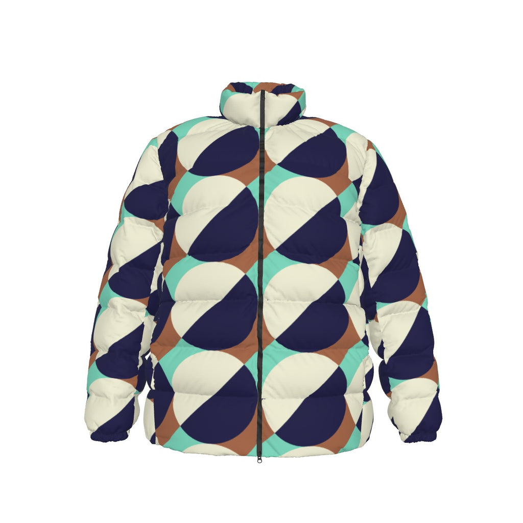 All-Over Print Unisex Stand collar slim down jacket