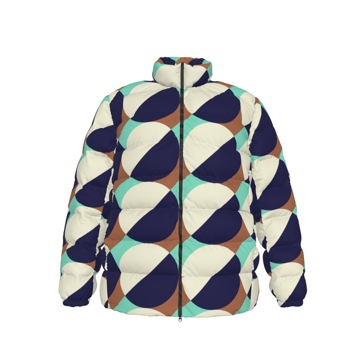 All-Over Print Unisex Stand collar slim down jacket