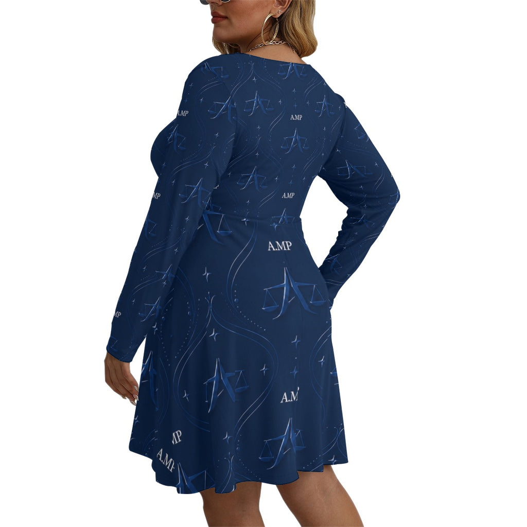 A.MP - Sculpt Flow V-Neck Dress – Plus Collection(Plus Size)