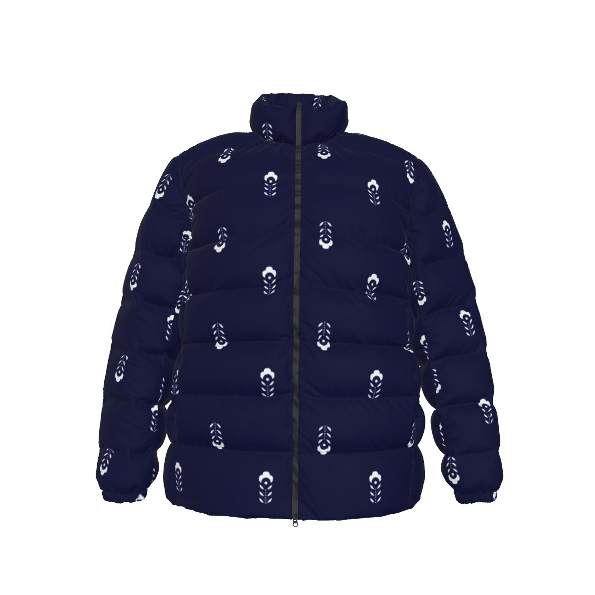 All-Over Print Unisex Stand collar slim down jacket