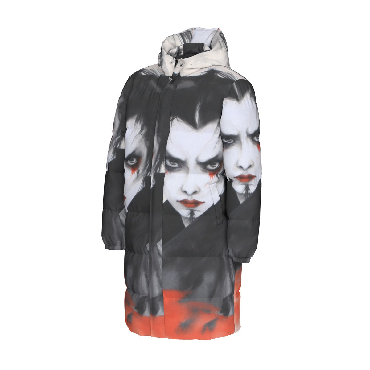 All-Over Print Unisex Long Down Jacket
