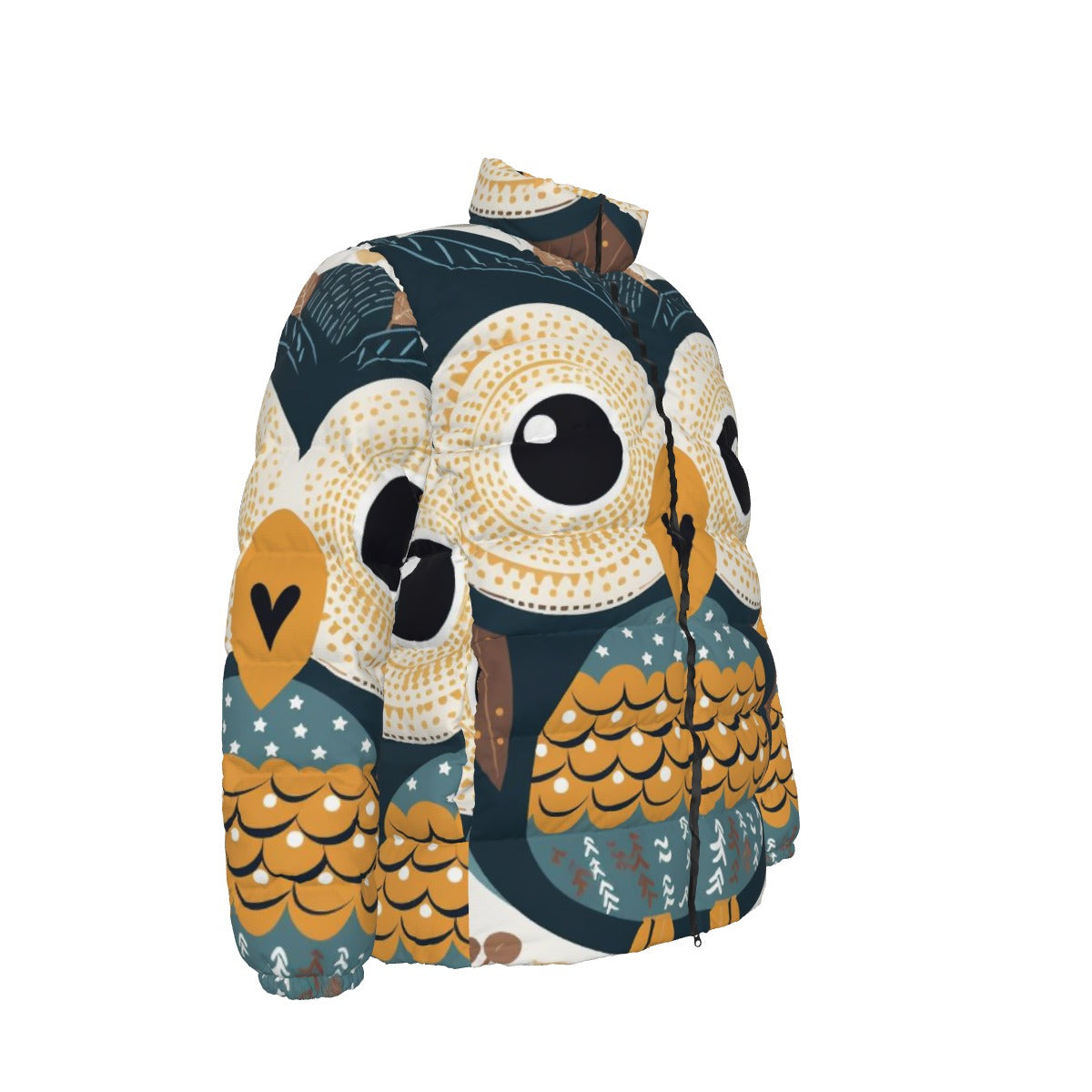 All-Over Print Unisex Stand collar slim down jacket