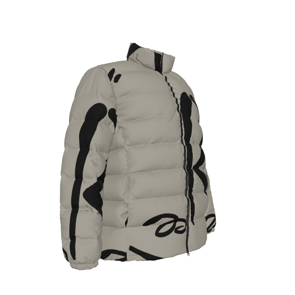 All-Over Print Unisex Stand collar slim down jacket