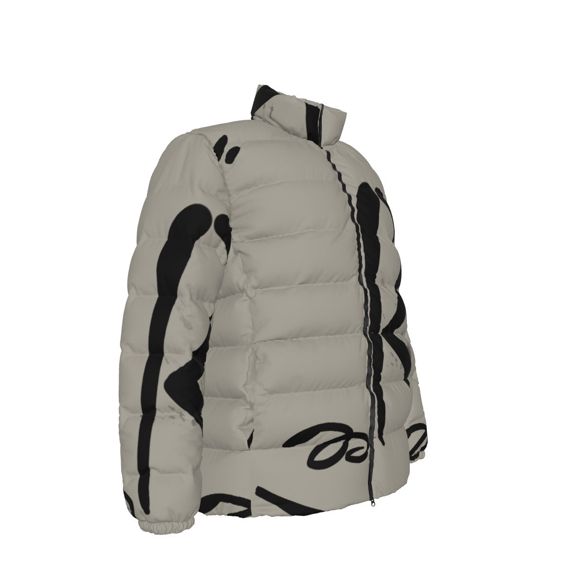 All-Over Print Unisex Stand collar slim down jacket