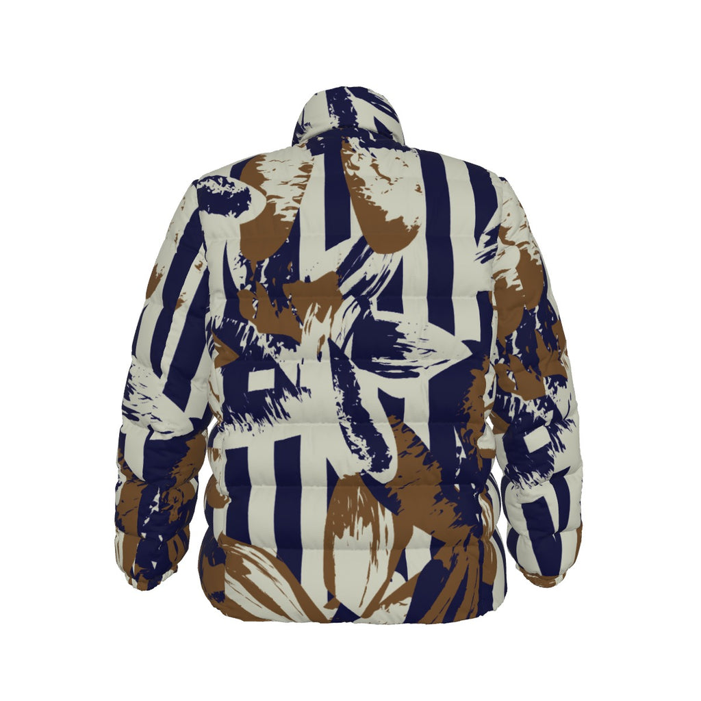 All-Over Print Unisex Stand collar slim down jacket