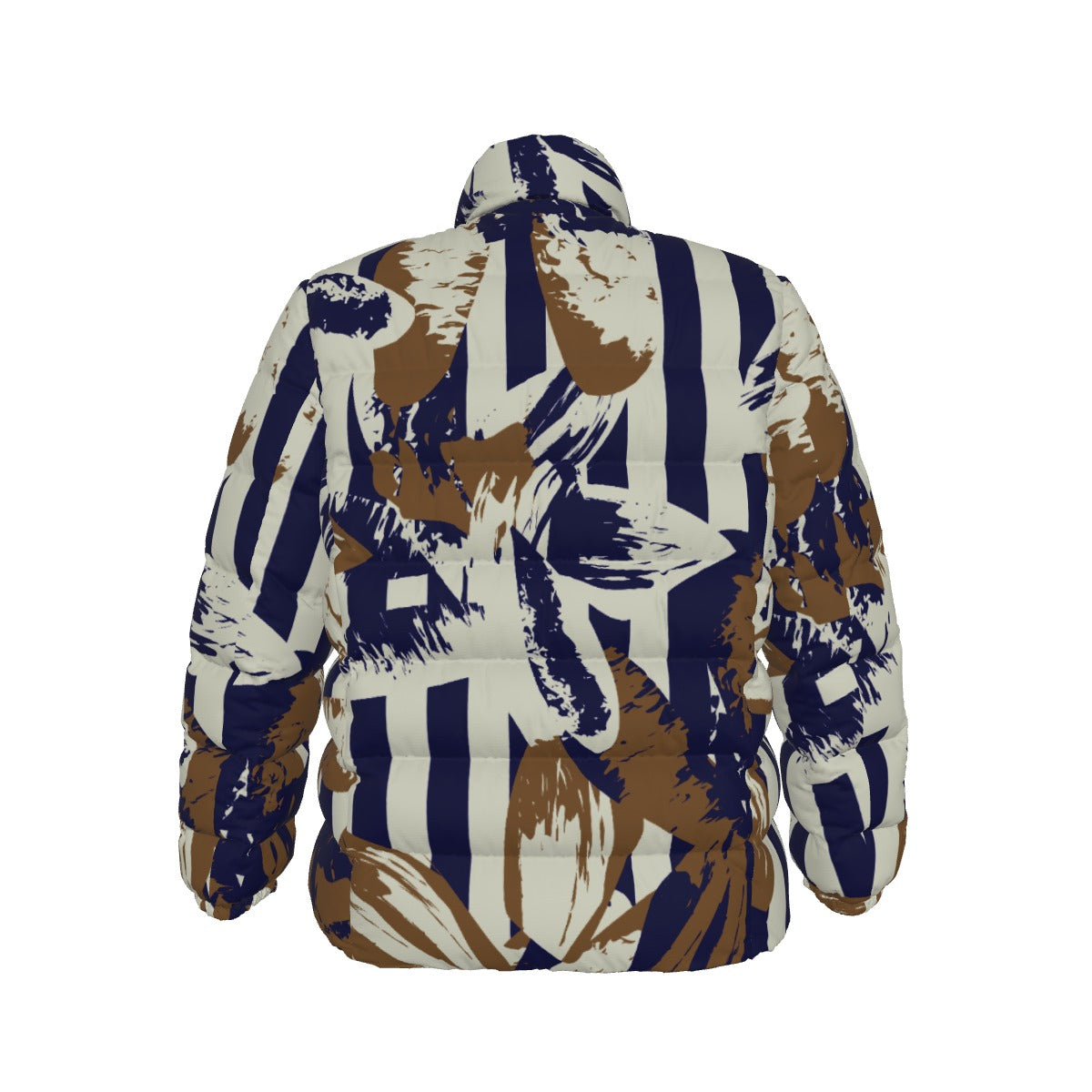 All-Over Print Unisex Stand collar slim down jacket