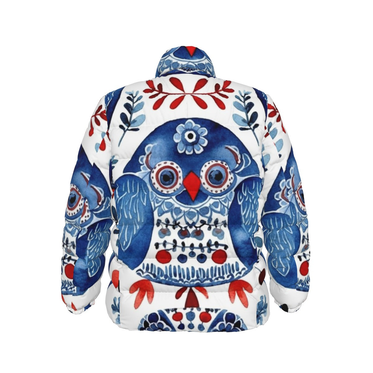 All-Over Print Unisex Stand collar slim down jacket
