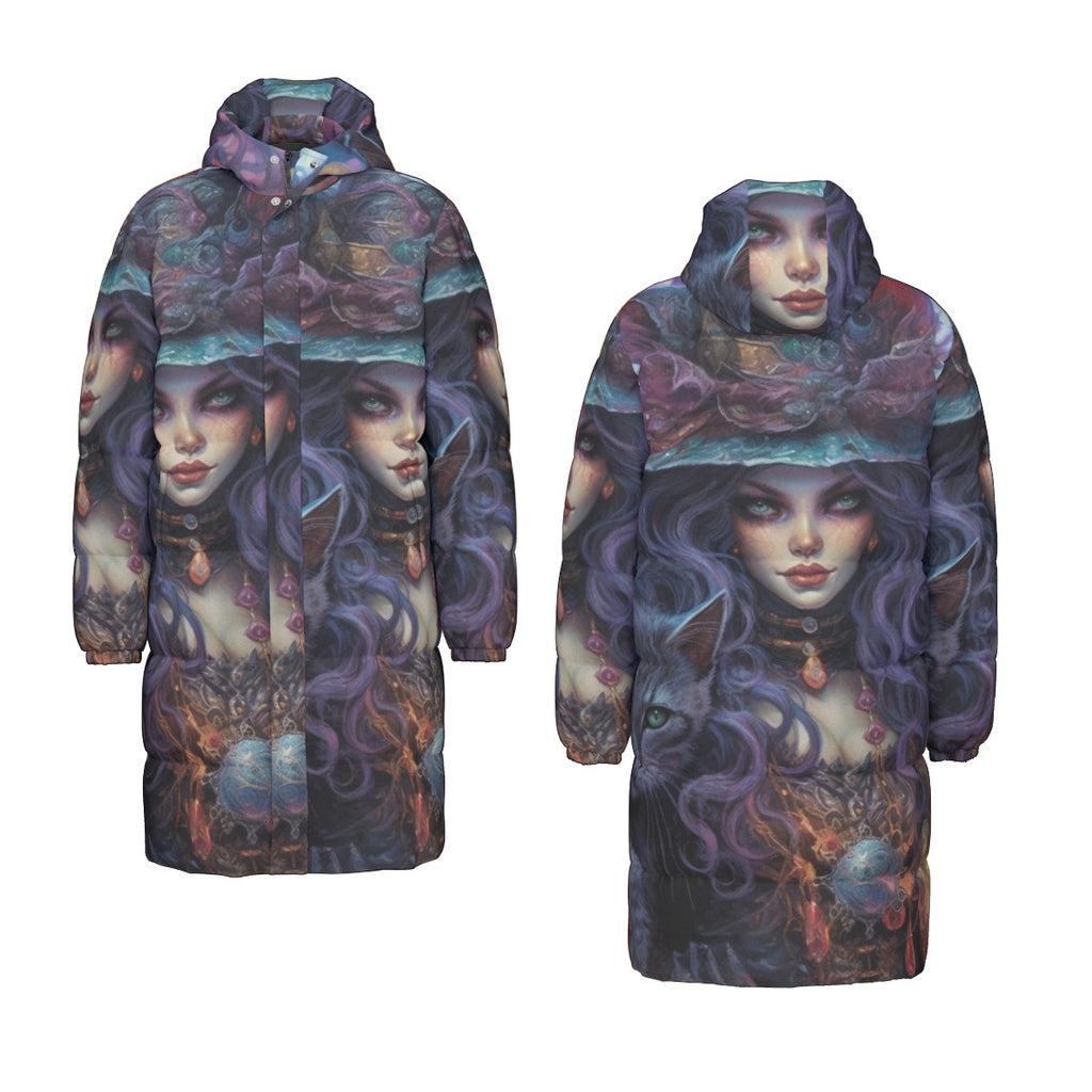 All-Over Print Unisex Long Down Jacket
