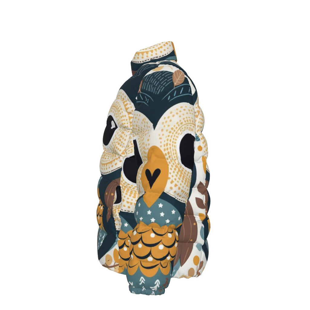 All-Over Print Unisex Stand collar slim down jacket