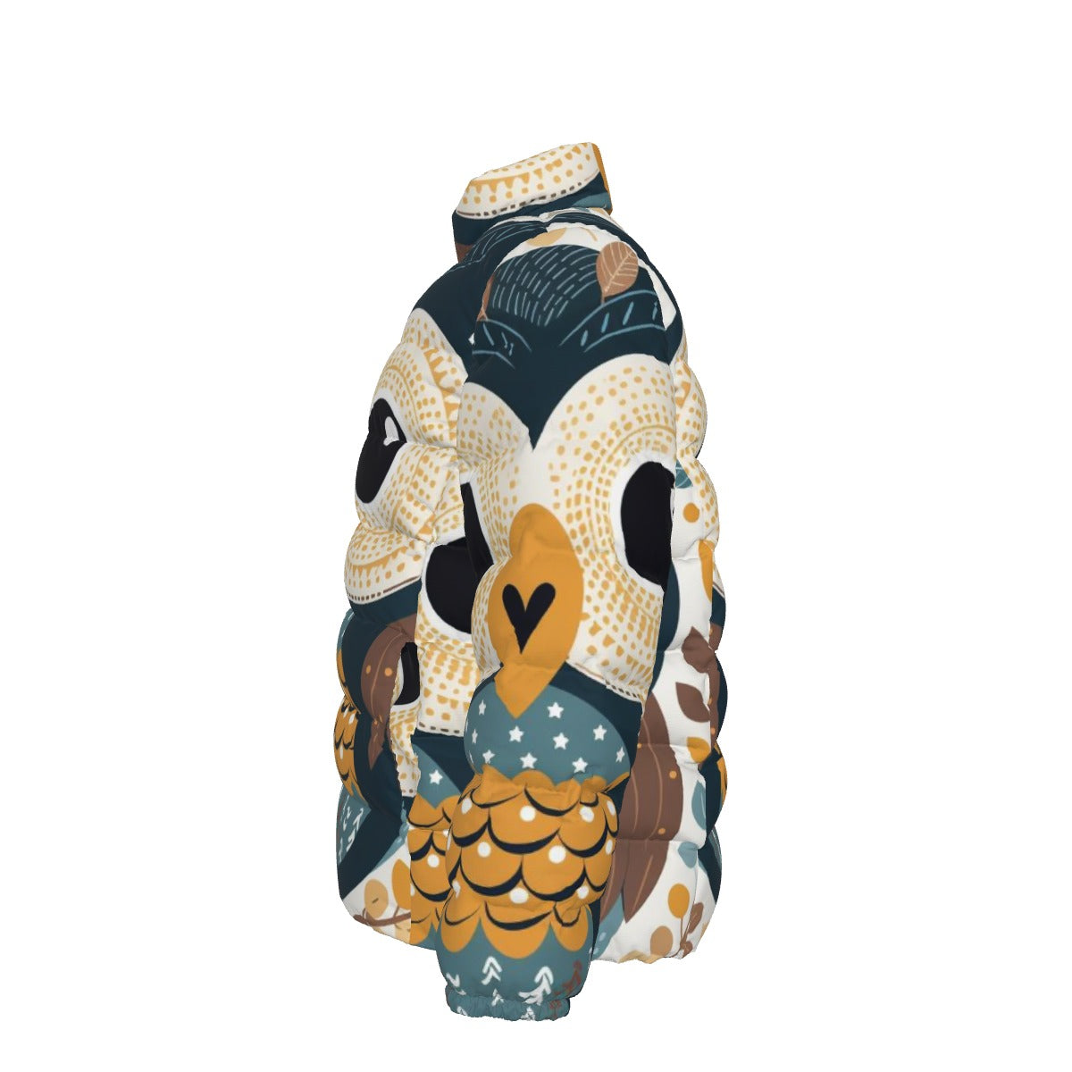 All-Over Print Unisex Stand collar slim down jacket