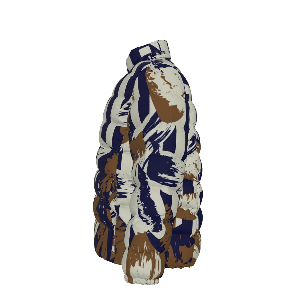 All-Over Print Unisex Stand collar slim down jacket