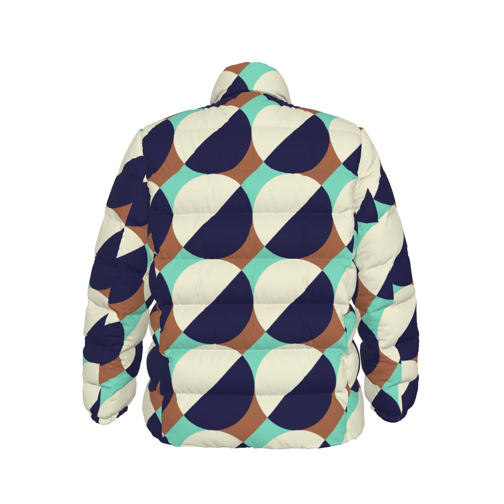 All-Over Print Unisex Stand collar slim down jacket