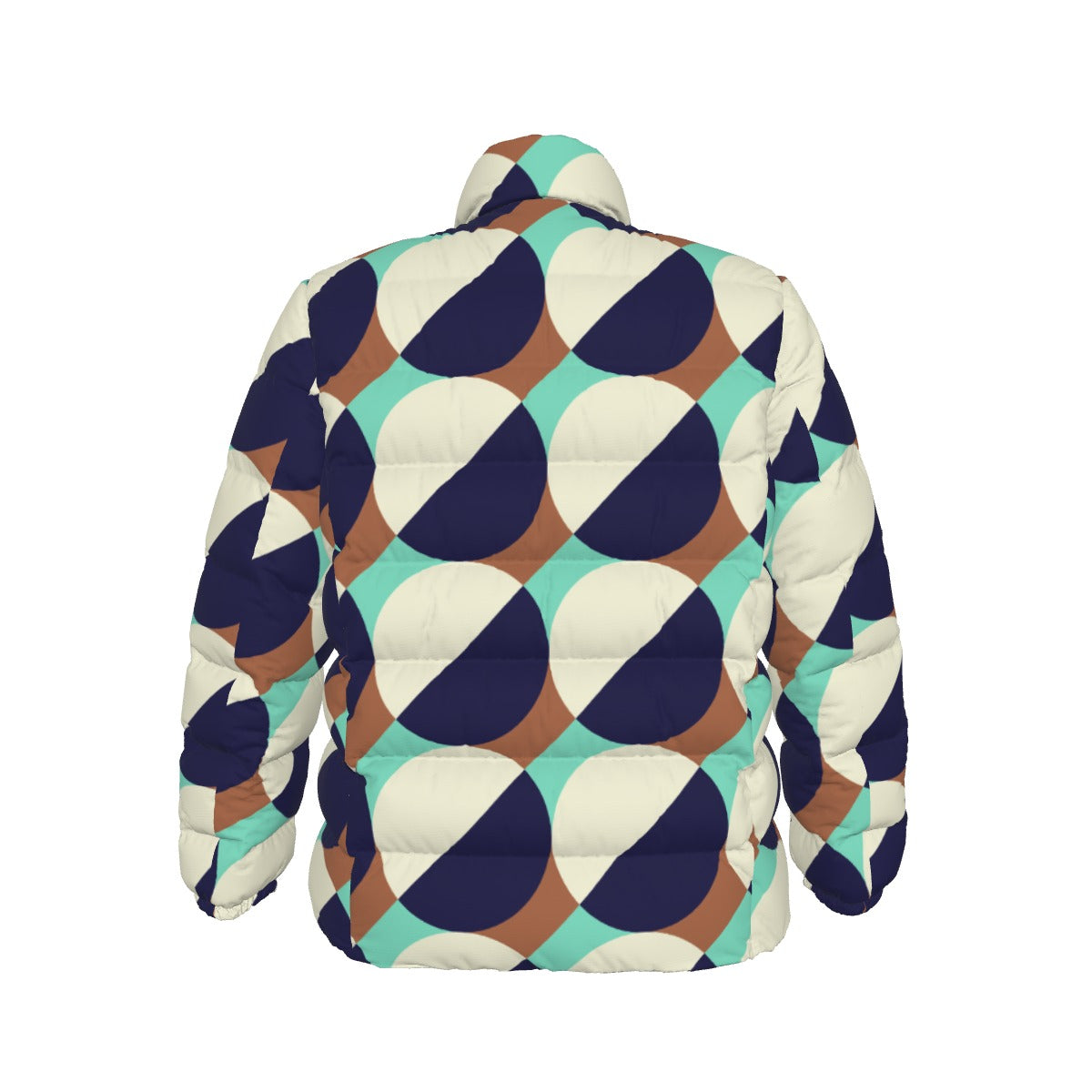 All-Over Print Unisex Stand collar slim down jacket