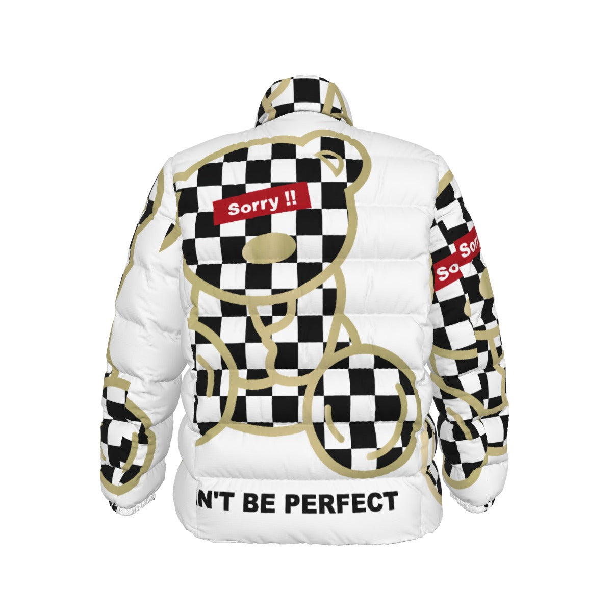 All-Over Print Unisex Stand collar slim down jacket