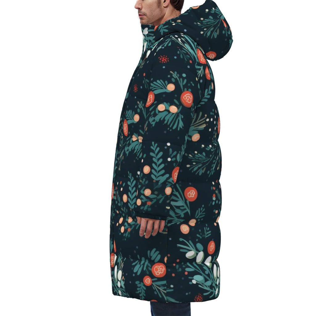 All-Over Print Unisex Long Down Jacket
