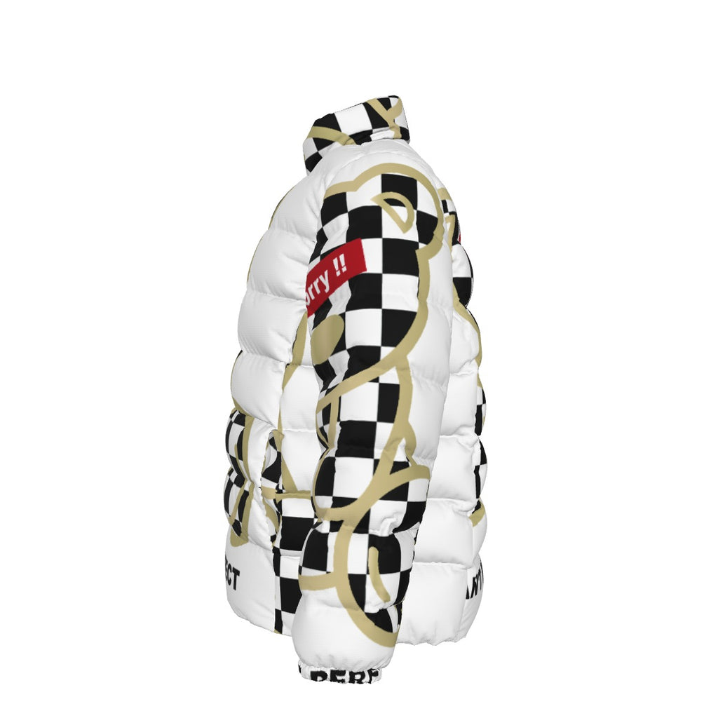 All-Over Print Unisex Stand collar slim down jacket