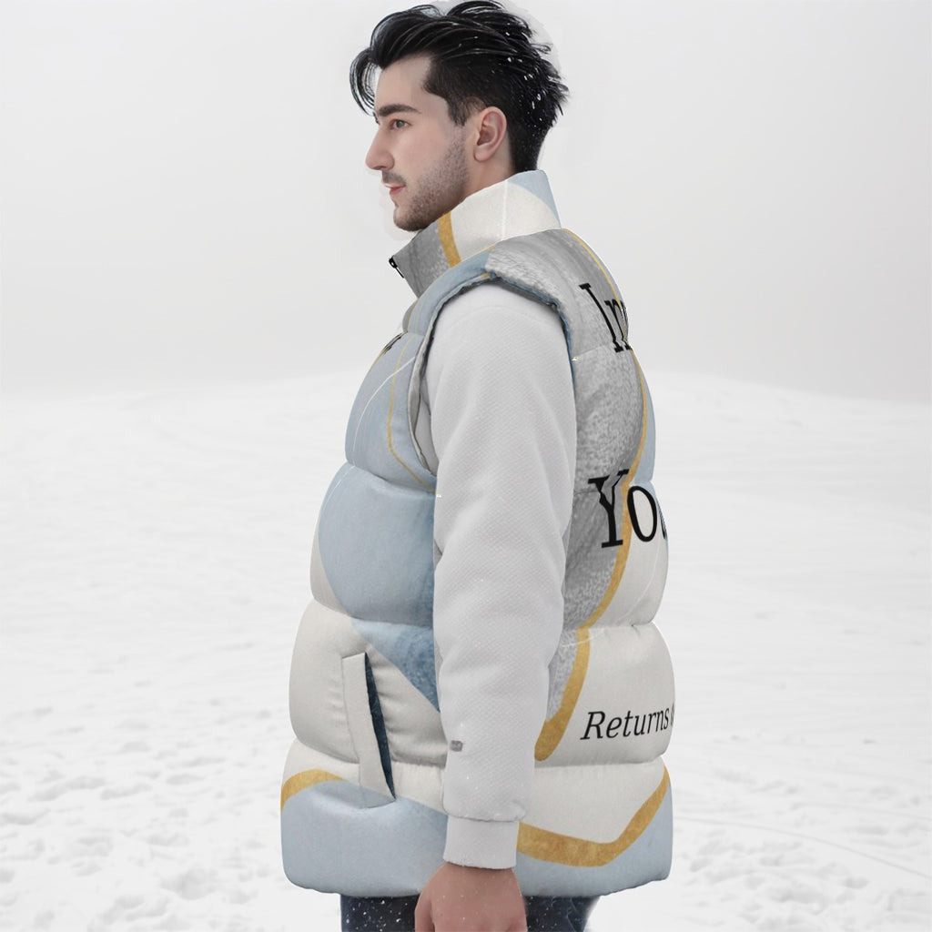 A.MP Invest In Yourself Puffer Gilet — zip detail