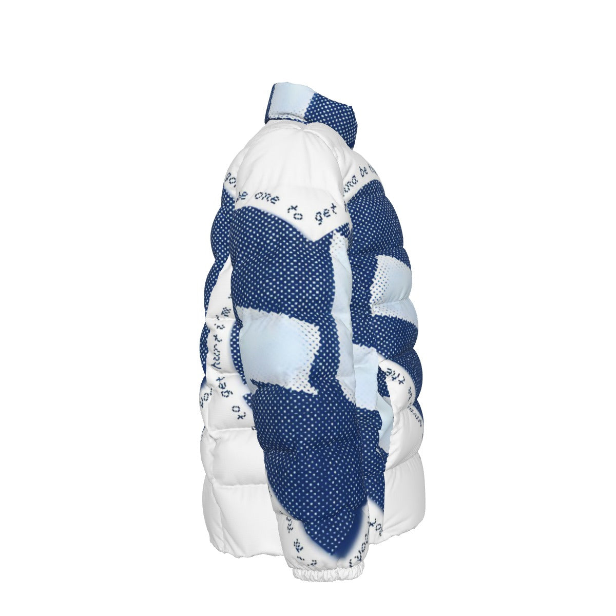 All-Over Print Unisex Stand collar slim down jacket