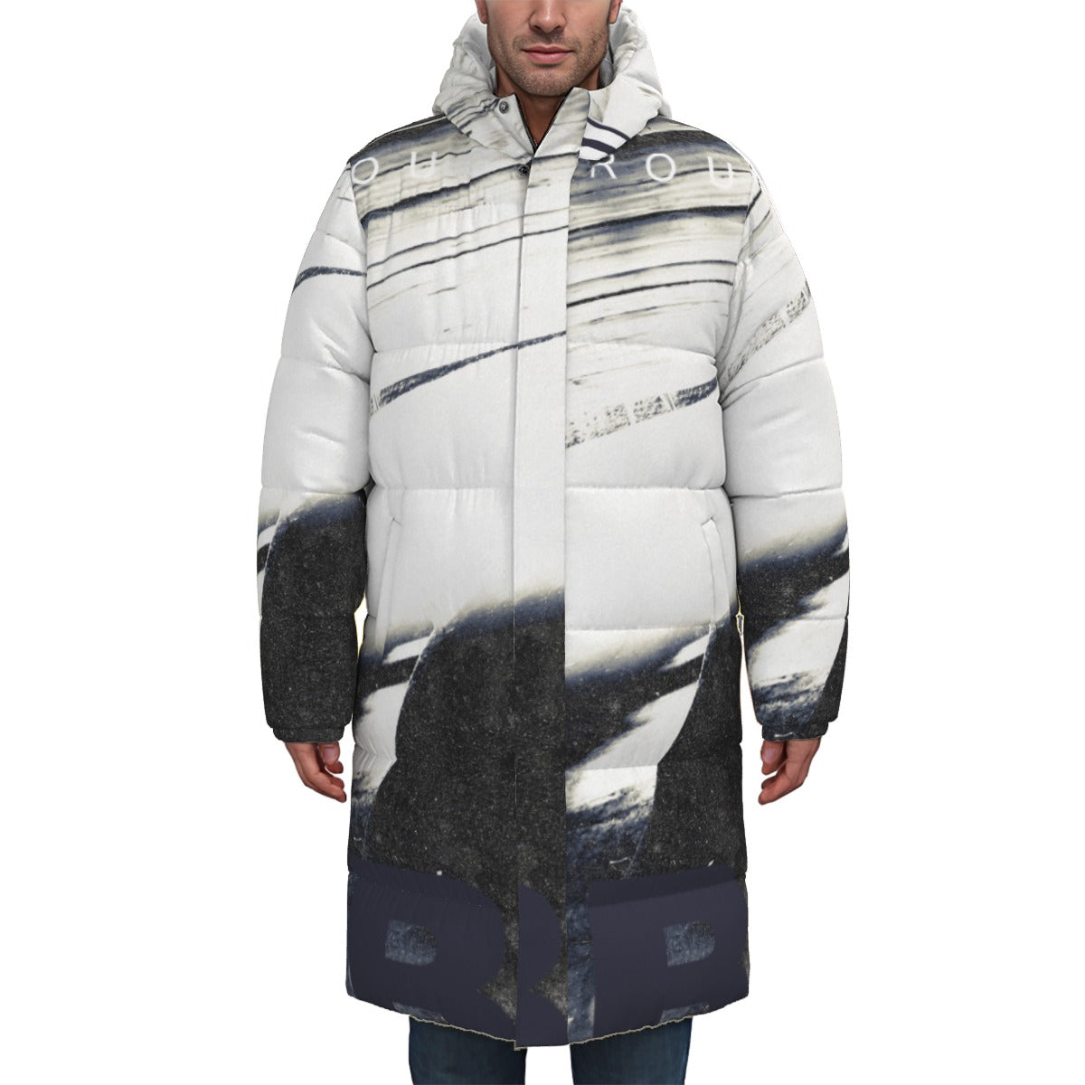 All-Over Print Unisex Long Down Jacket
