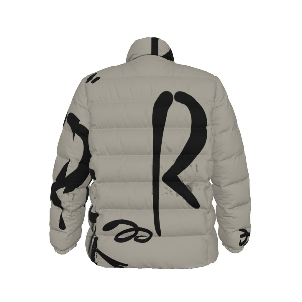 All-Over Print Unisex Stand collar slim down jacket