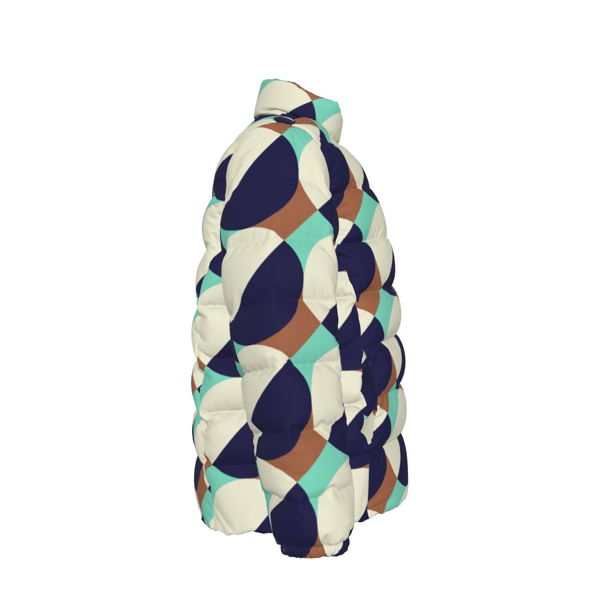 All-Over Print Unisex Stand collar slim down jacket