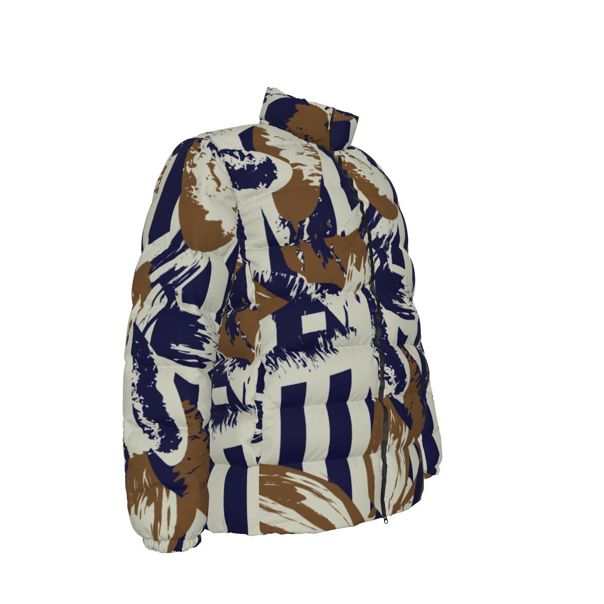 All-Over Print Unisex Stand collar slim down jacket