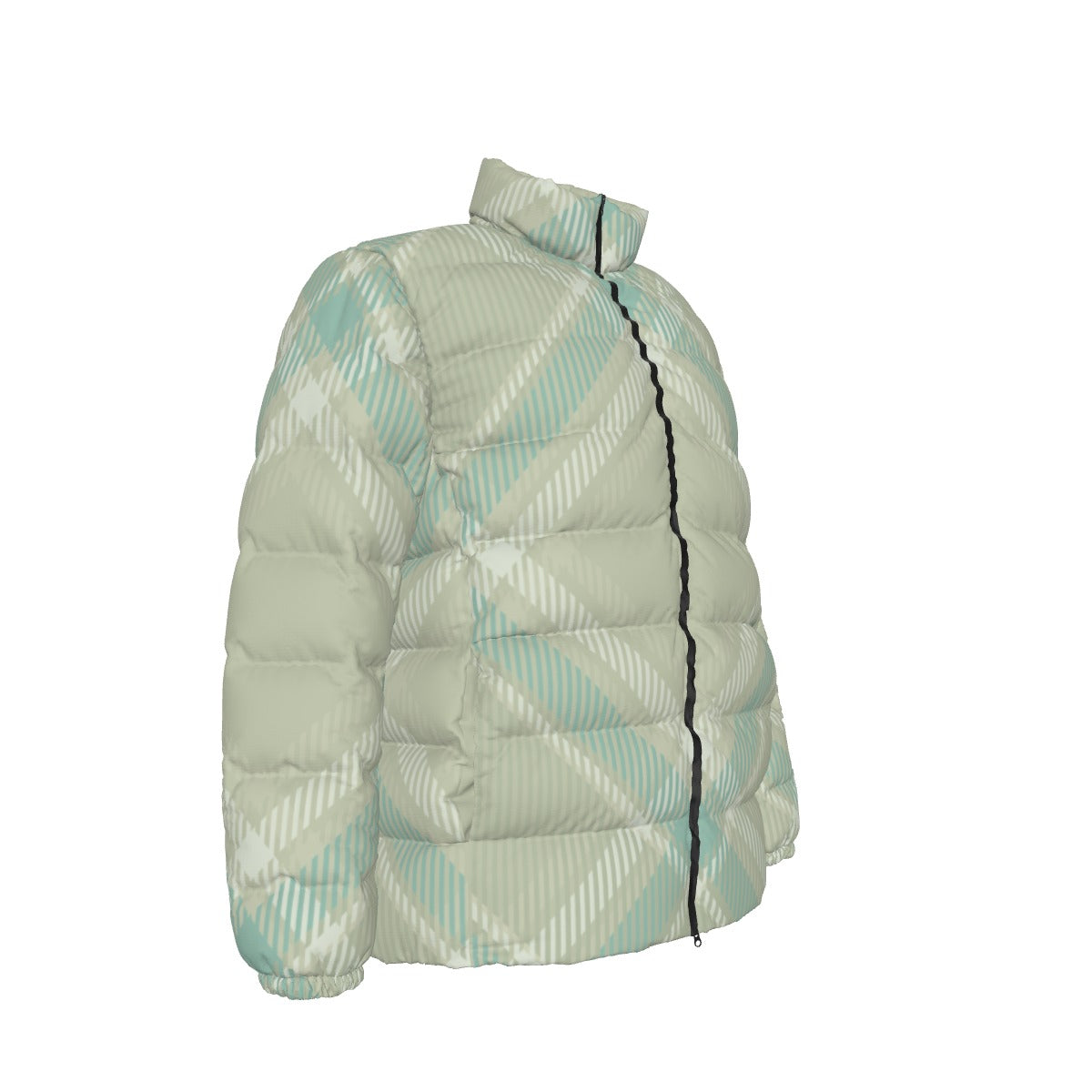 All-Over Print Unisex Stand collar slim down jacket