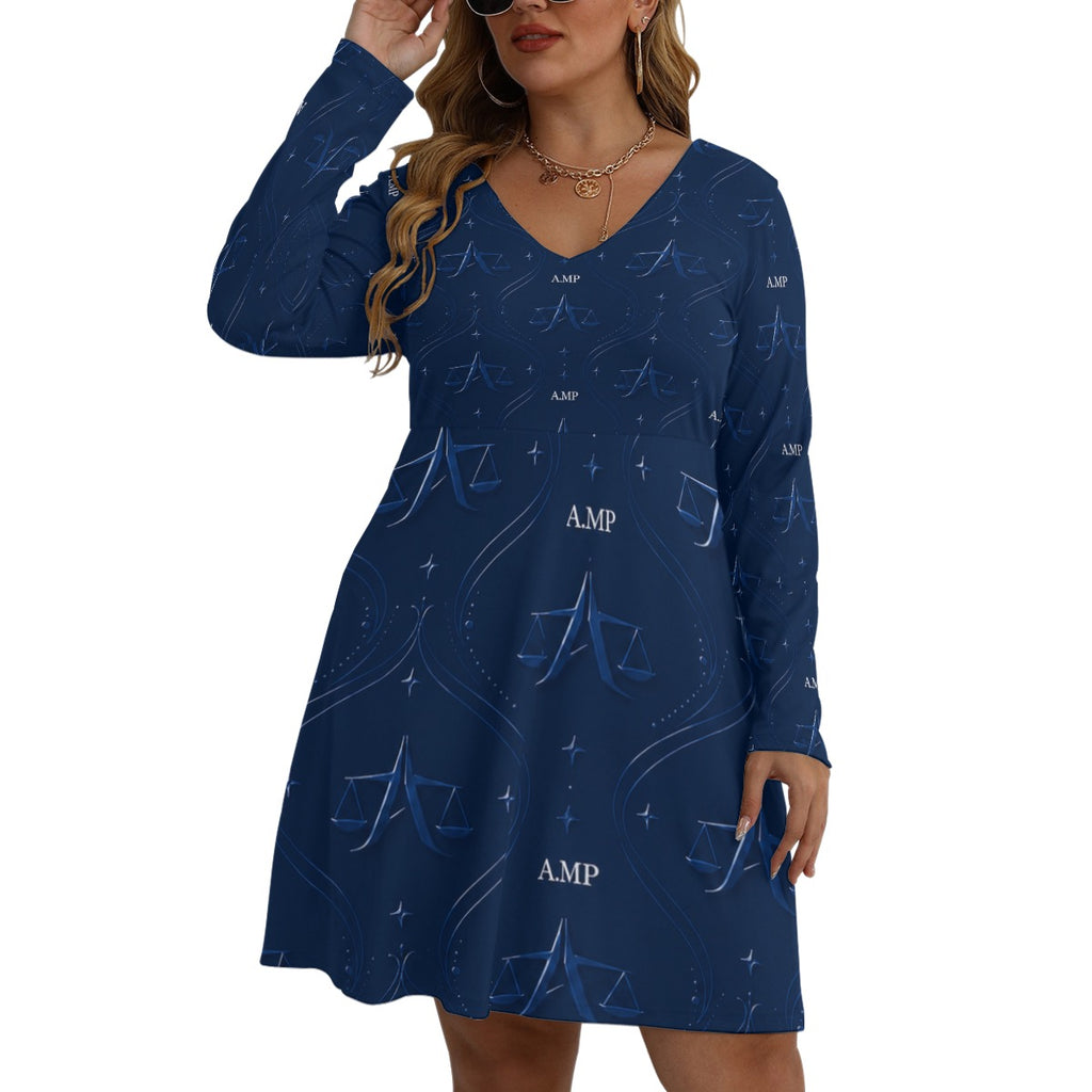 A.MP - Sculpt Flow V-Neck Dress – Plus Collection(Plus Size)