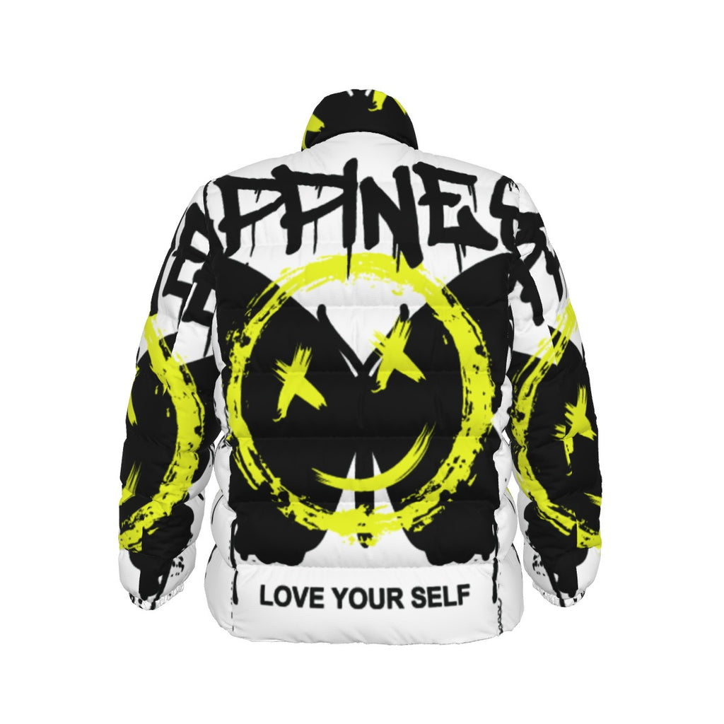 All-Over Print Unisex Stand collar slim down jacket