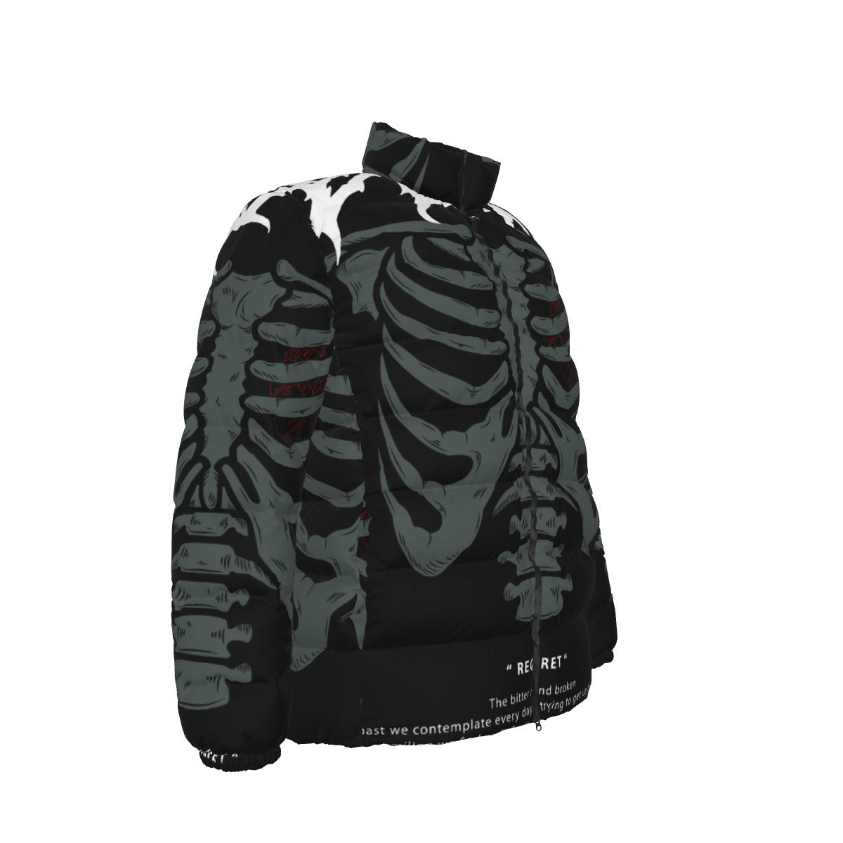 All-Over Print Unisex Stand collar slim down jacket