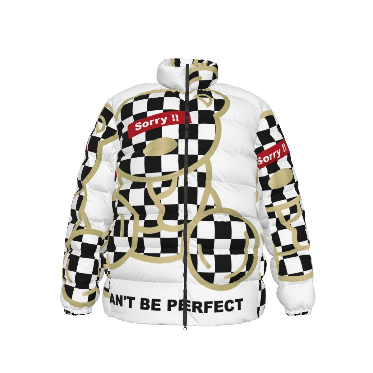 All-Over Print Unisex Stand collar slim down jacket