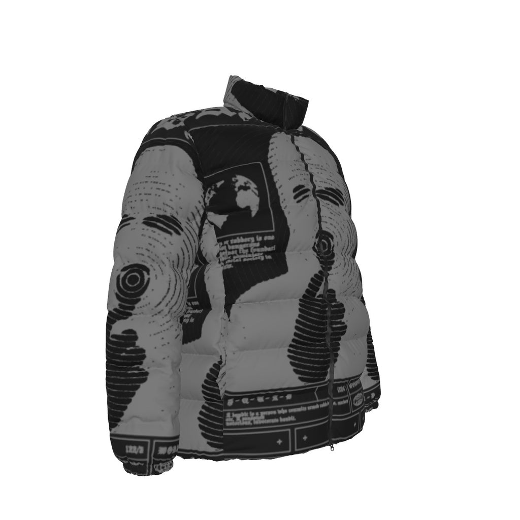All-Over Print Unisex Stand collar slim down jacket
