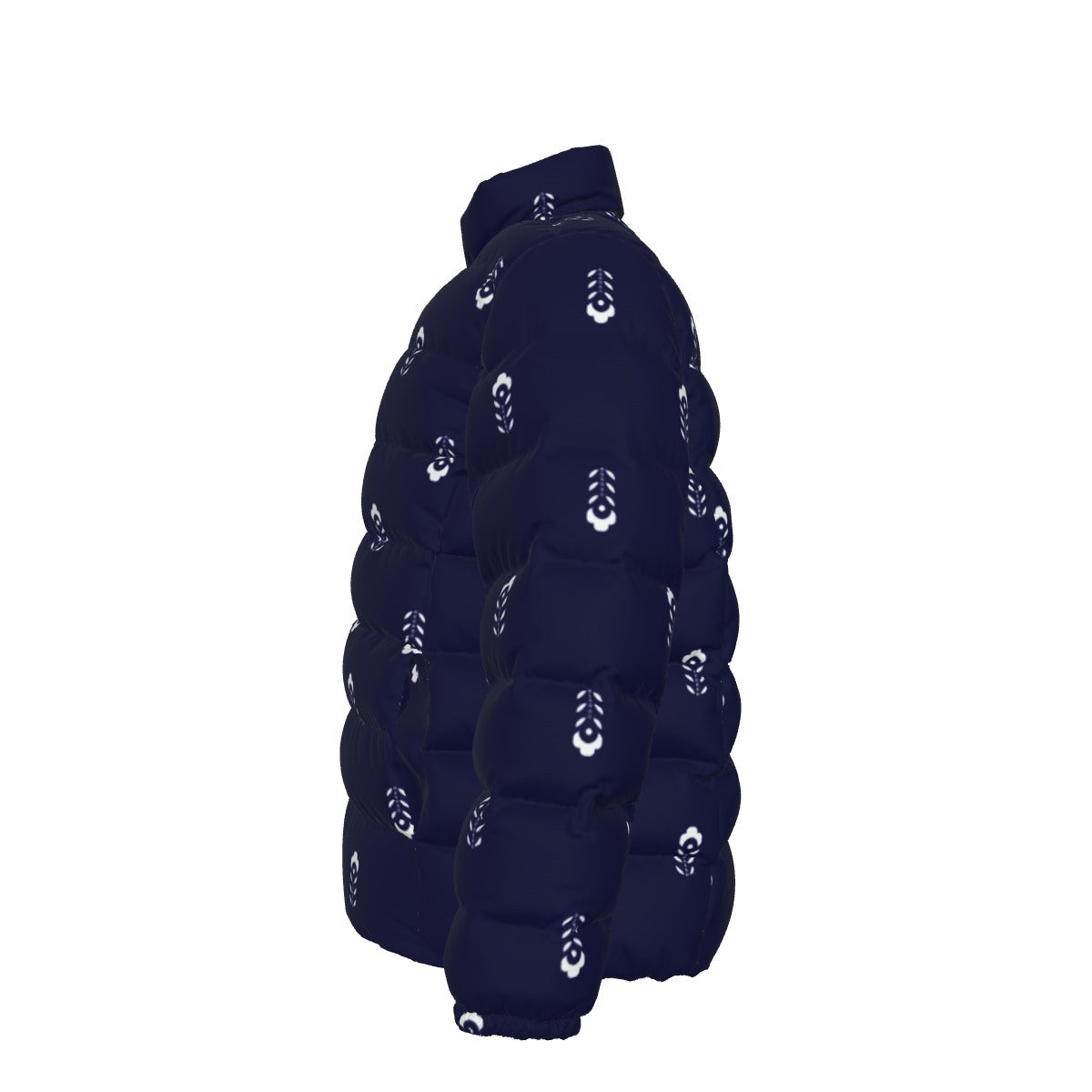 All-Over Print Unisex Stand collar slim down jacket