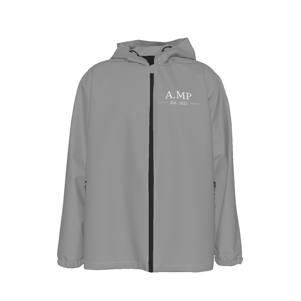 All-Over Print Men's Hooded Zipper Windproof Jacket