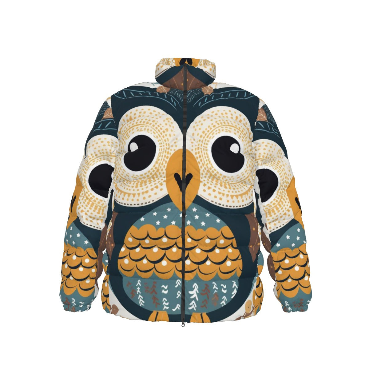 All-Over Print Unisex Stand collar slim down jacket
