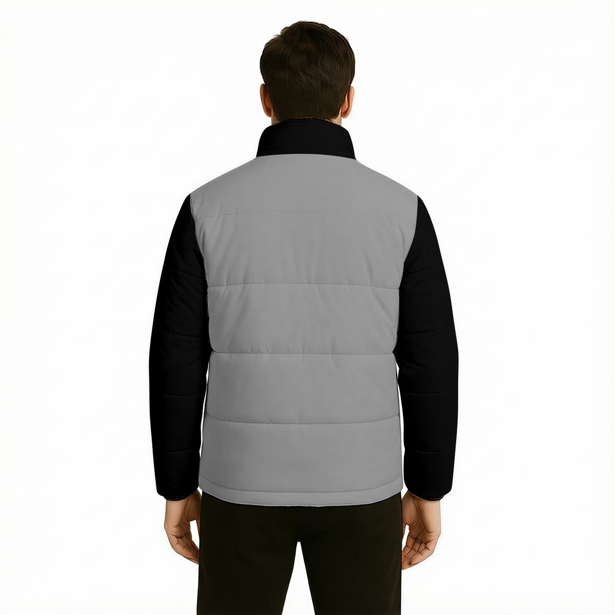 A.MP Luxe Quilted Puffer Jacket – Grey & Black