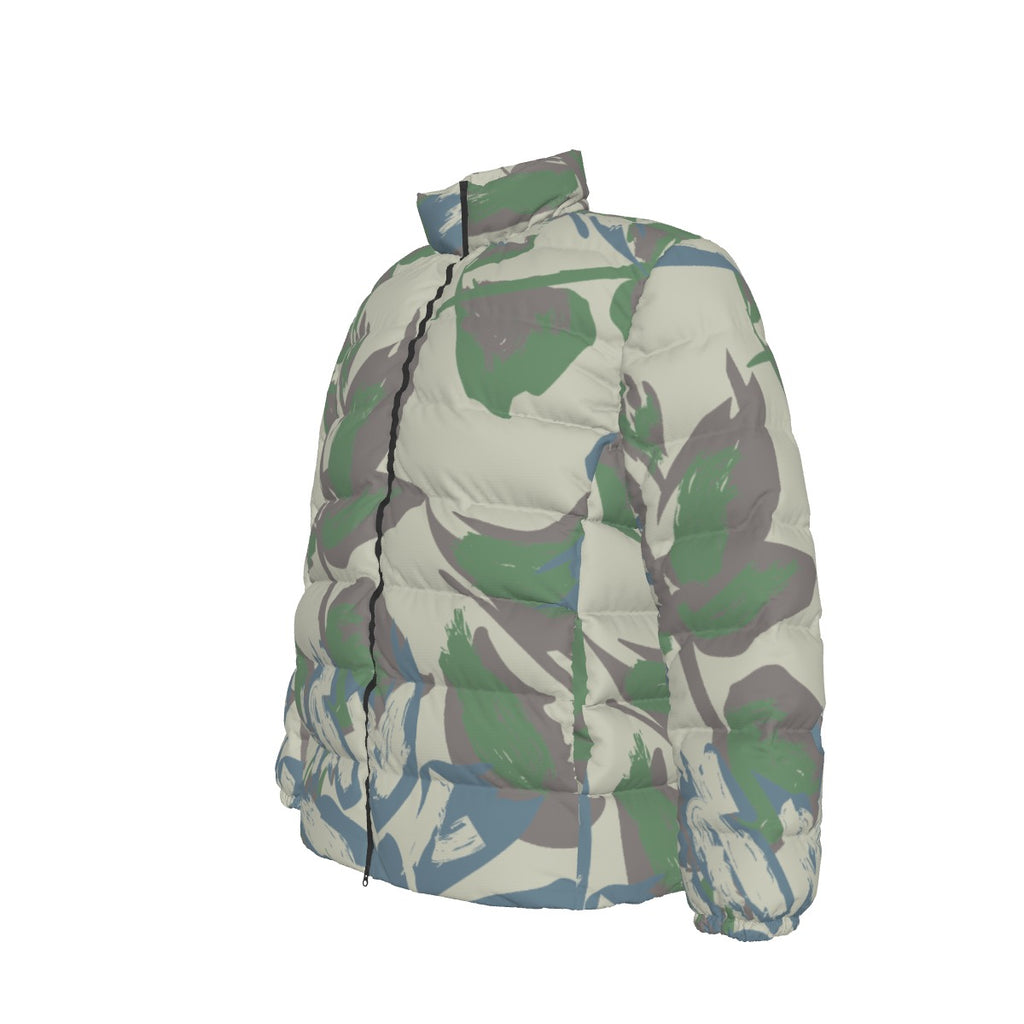 All-Over Print Unisex Stand collar slim down jacket