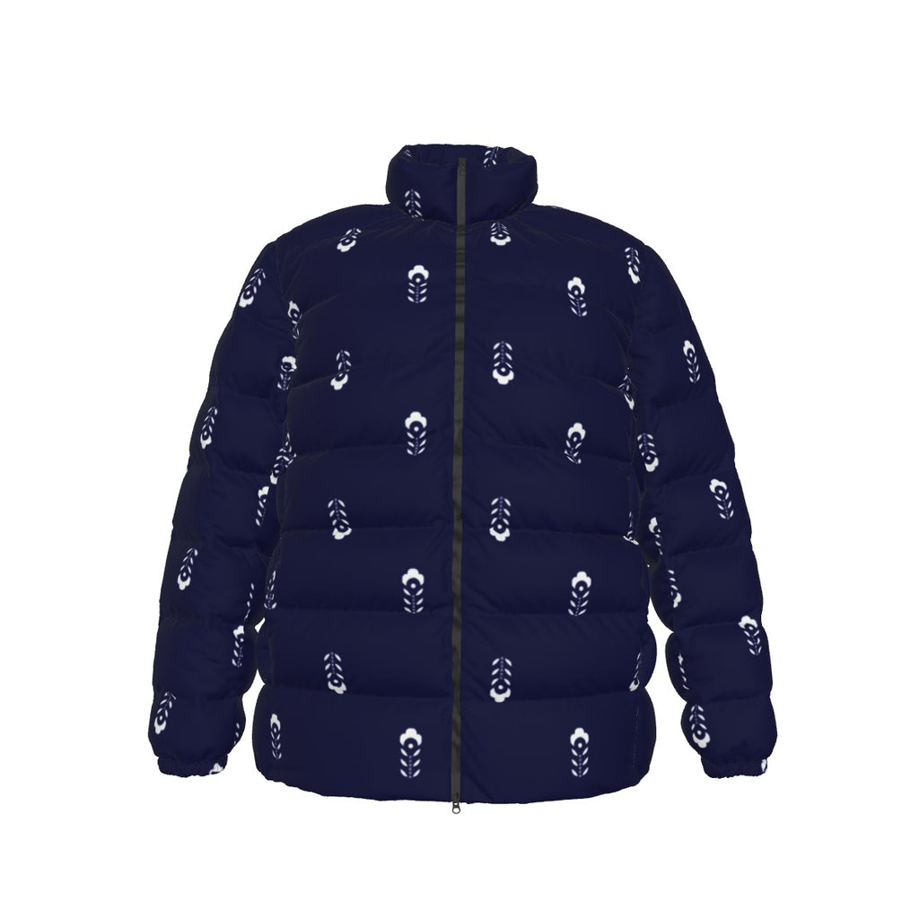 All-Over Print Unisex Stand collar slim down jacket