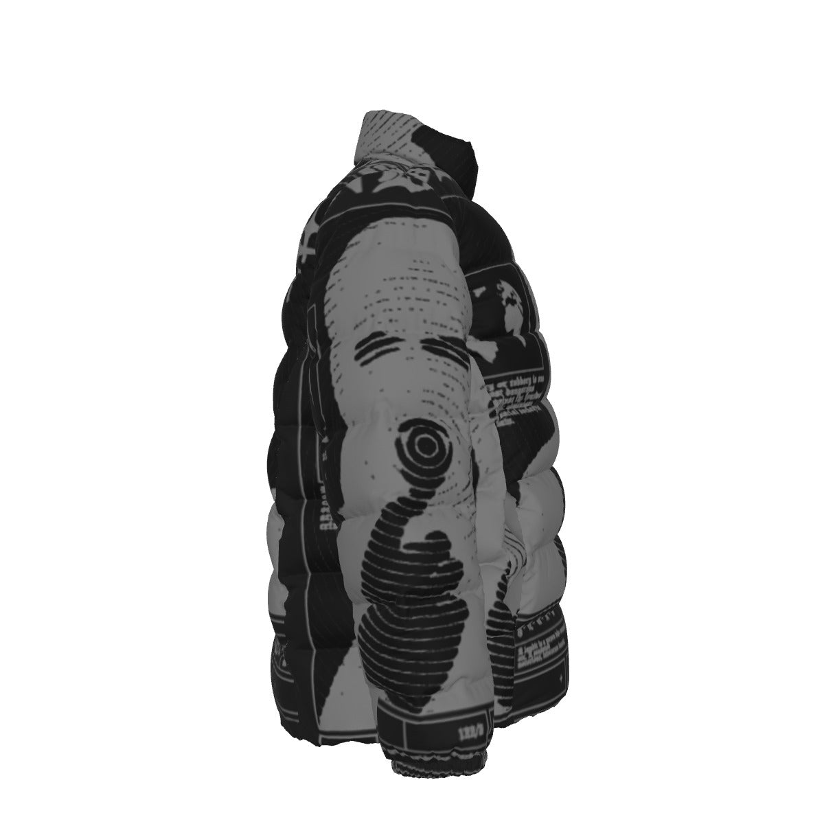 All-Over Print Unisex Stand collar slim down jacket