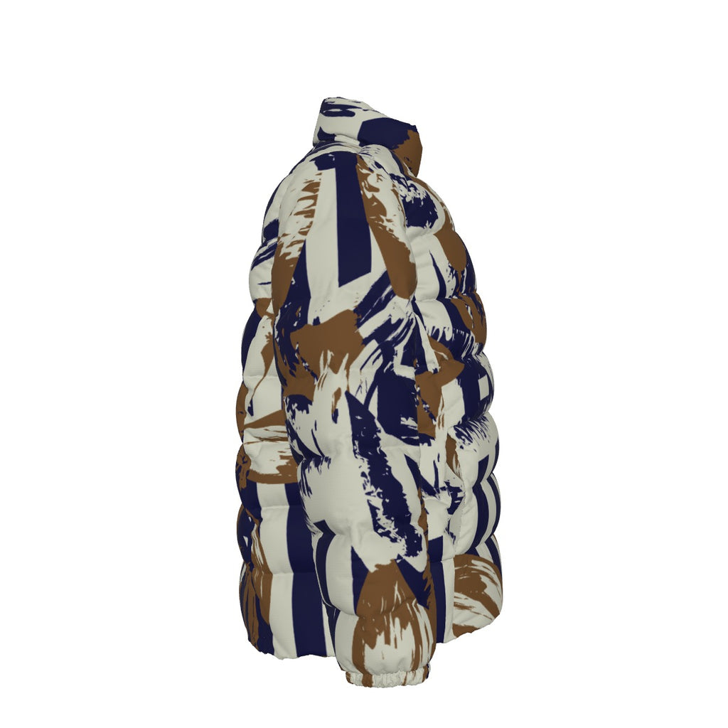 All-Over Print Unisex Stand collar slim down jacket