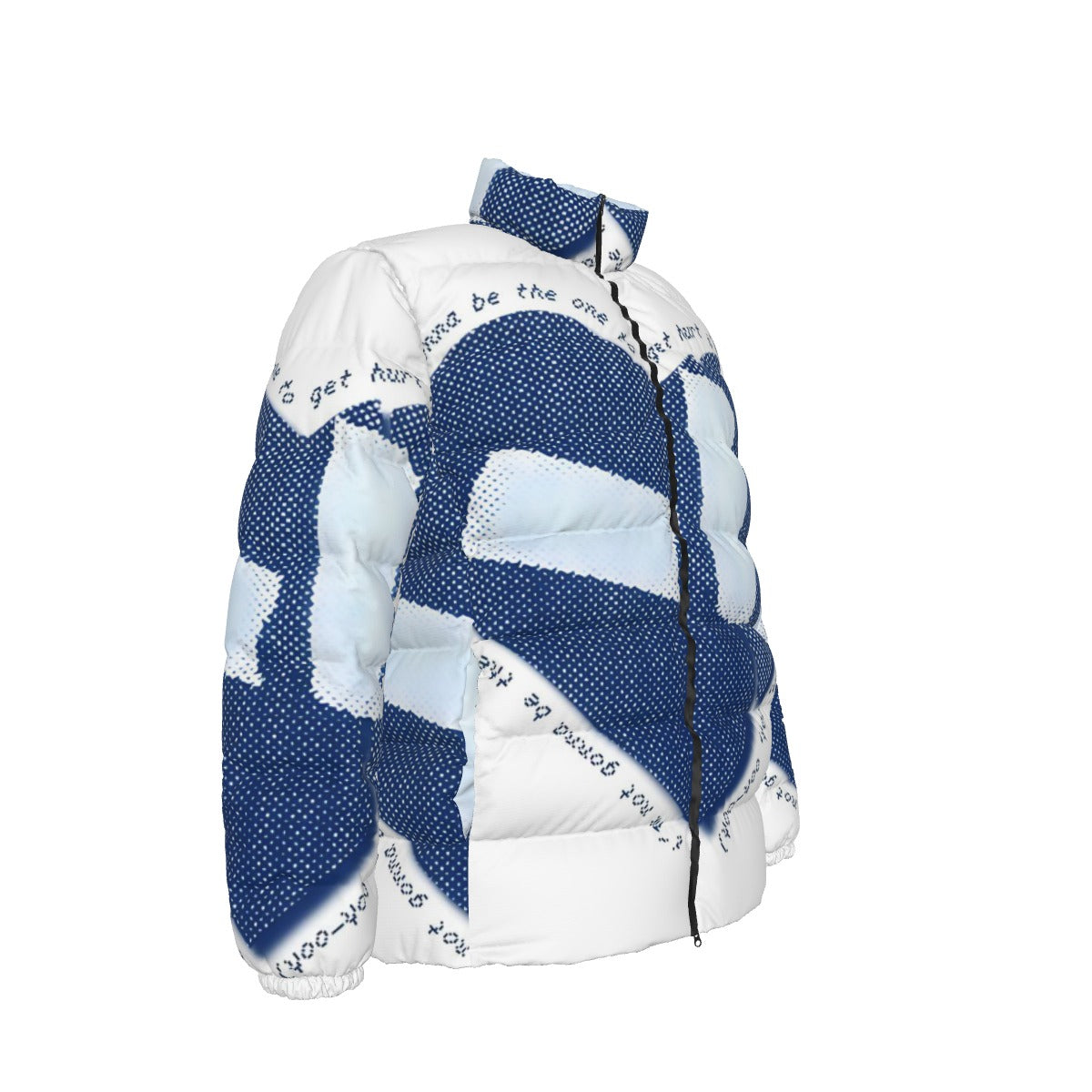 All-Over Print Unisex Stand collar slim down jacket