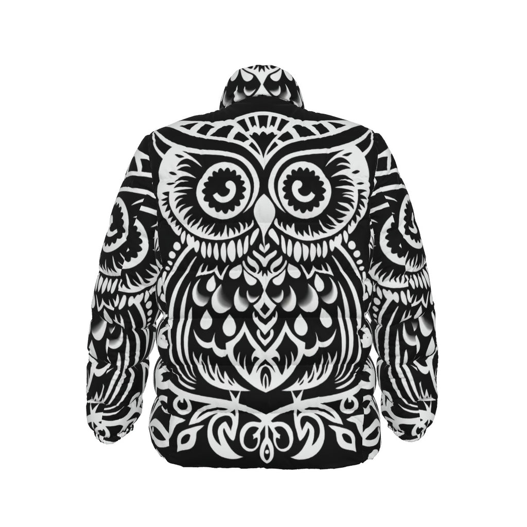All-Over Print Unisex Stand collar slim down jacket