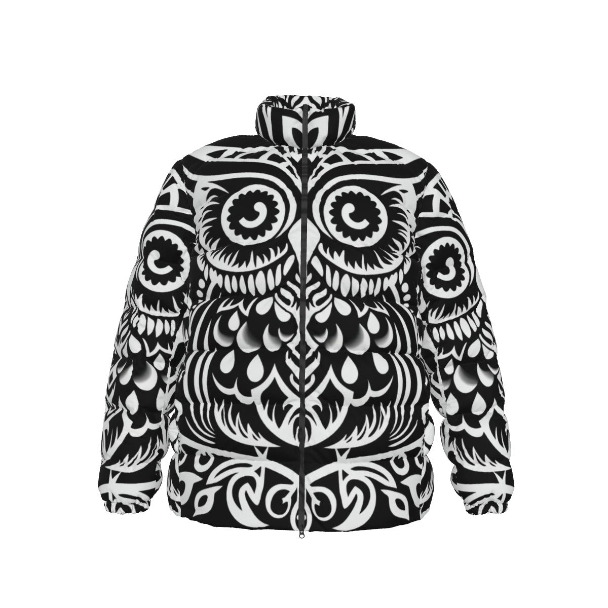 All-Over Print Unisex Stand collar slim down jacket