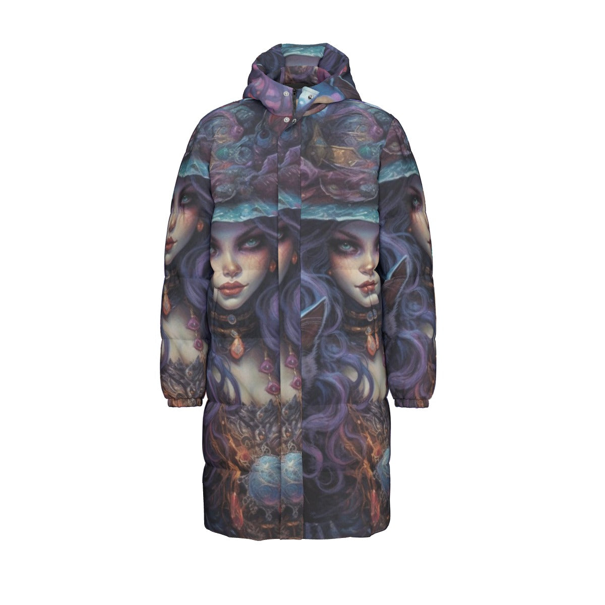 All-Over Print Unisex Long Down Jacket