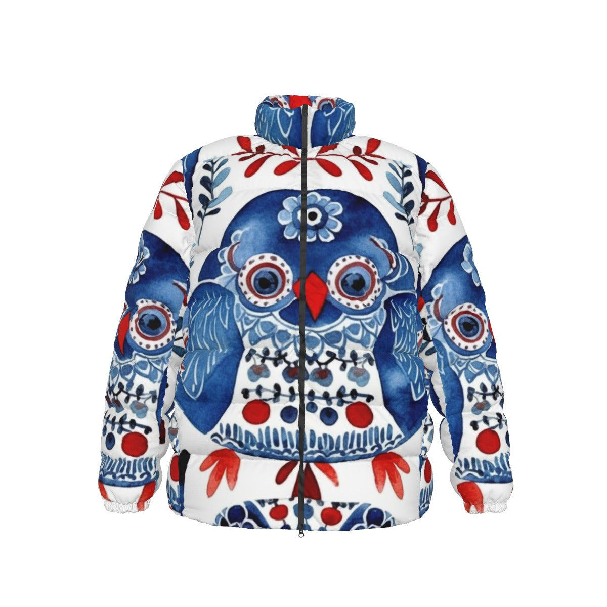 All-Over Print Unisex Stand collar slim down jacket