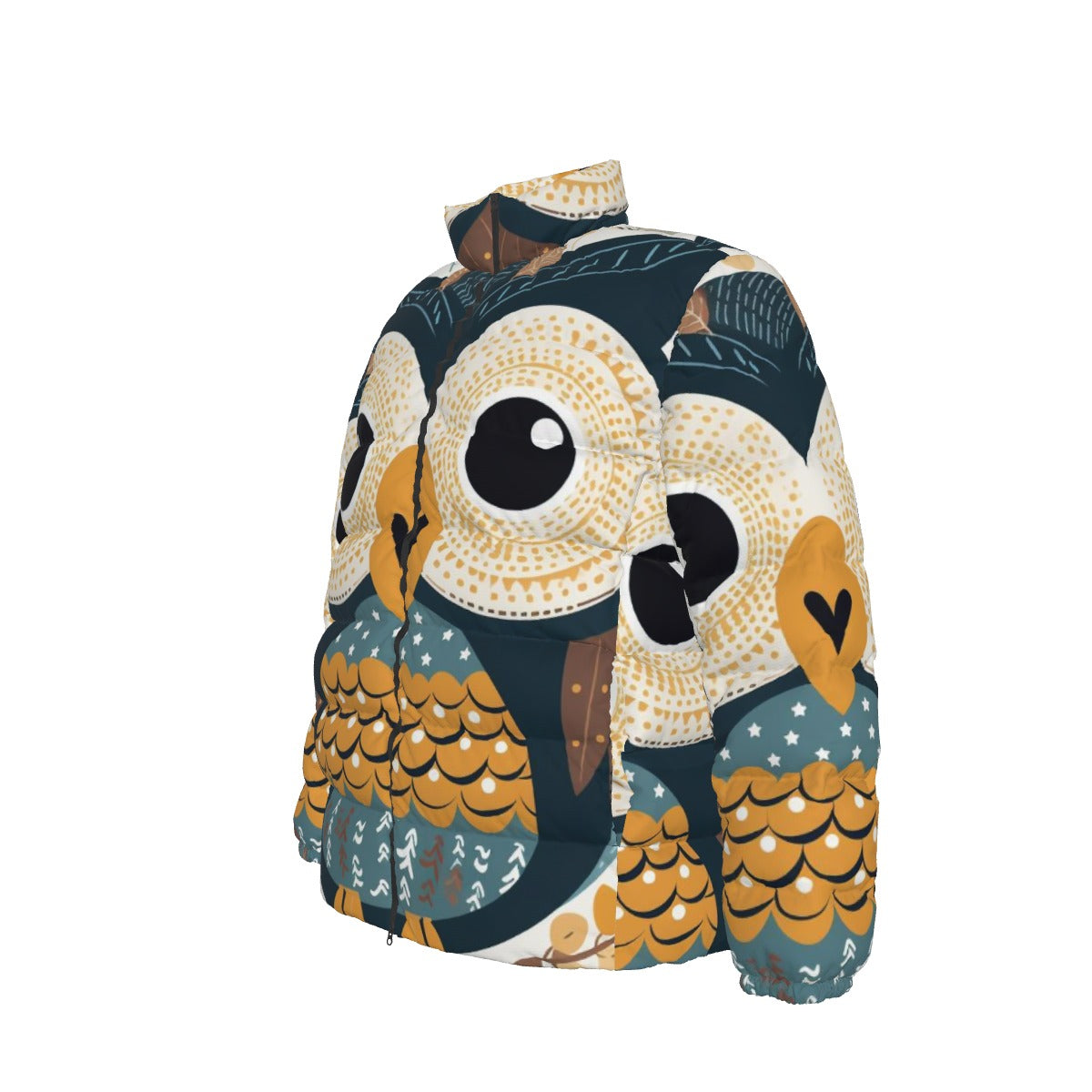 All-Over Print Unisex Stand collar slim down jacket