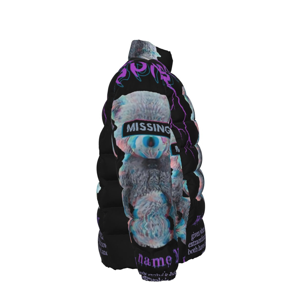 All-Over Print Unisex Stand collar slim down jacket